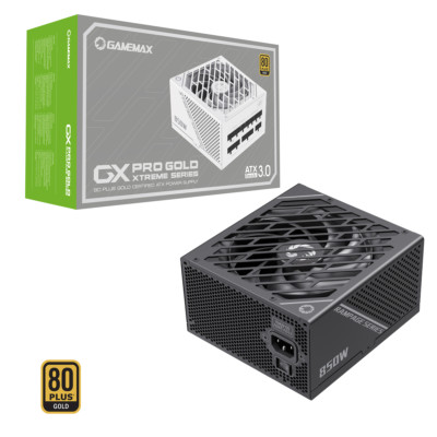 GameMax GX-850W Pro Modular 80 Plus Gold ATX3.0 PCIe 5.0 850 Watt Netzteil - Schwarz