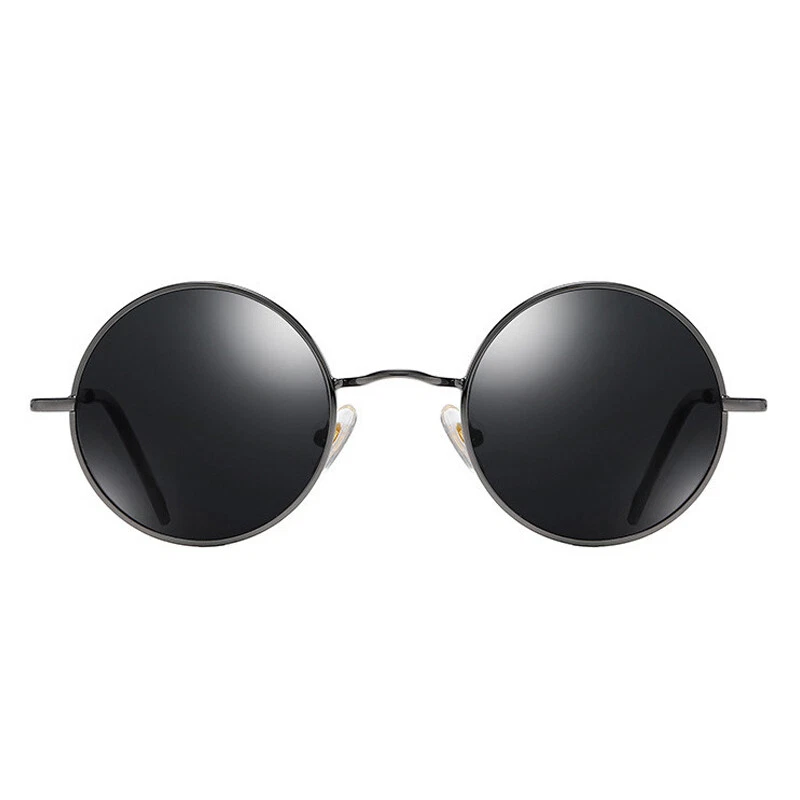 Gafas de sol redondas polarizadas retro para hombres y mujeres con marco de metal círculo gafas de sol parasoles Foto 2 de 4