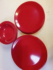 Gibson Home Brela 12-Piece Melamine Dinnerware Set, Service for 4 Dinnerware Set