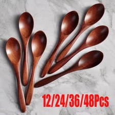 5.5/6" Wooden Spoons for Coffee Tea Jam Bath Salts Smooth Honey Spoon US