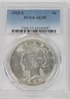 1925-S Peace Dollar :  PCGS AU55