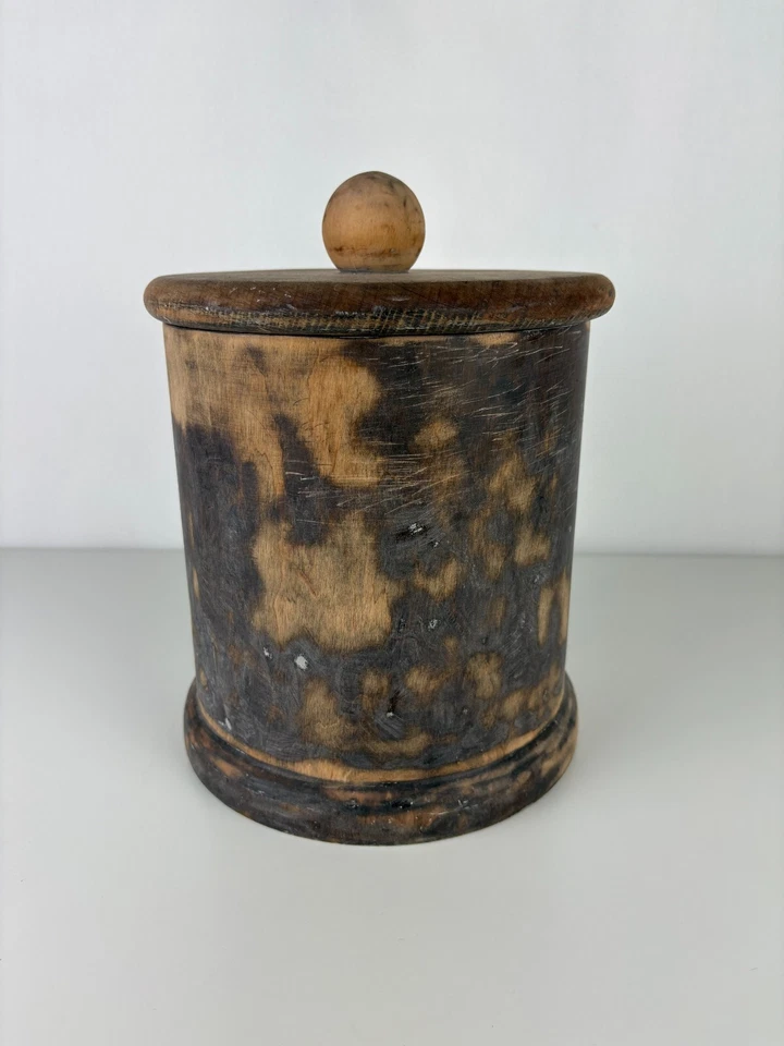 Joli petite Poubelle Ancienne en Bois 20cm x 30cm  - Photo 4/4