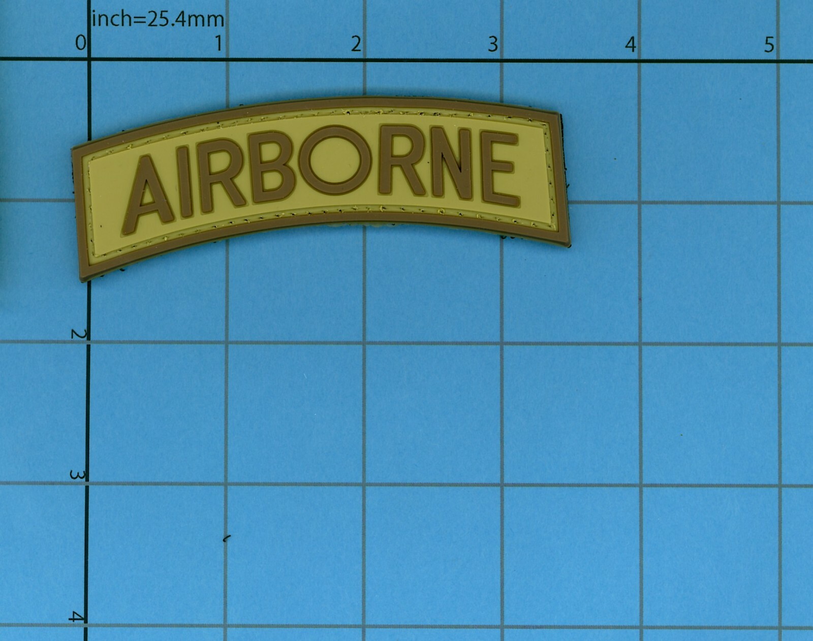 PVC DESERT AIRBORNE TAB PATCH AIR ARMY TACTICAL U.S. UNITED STATES 34 USA