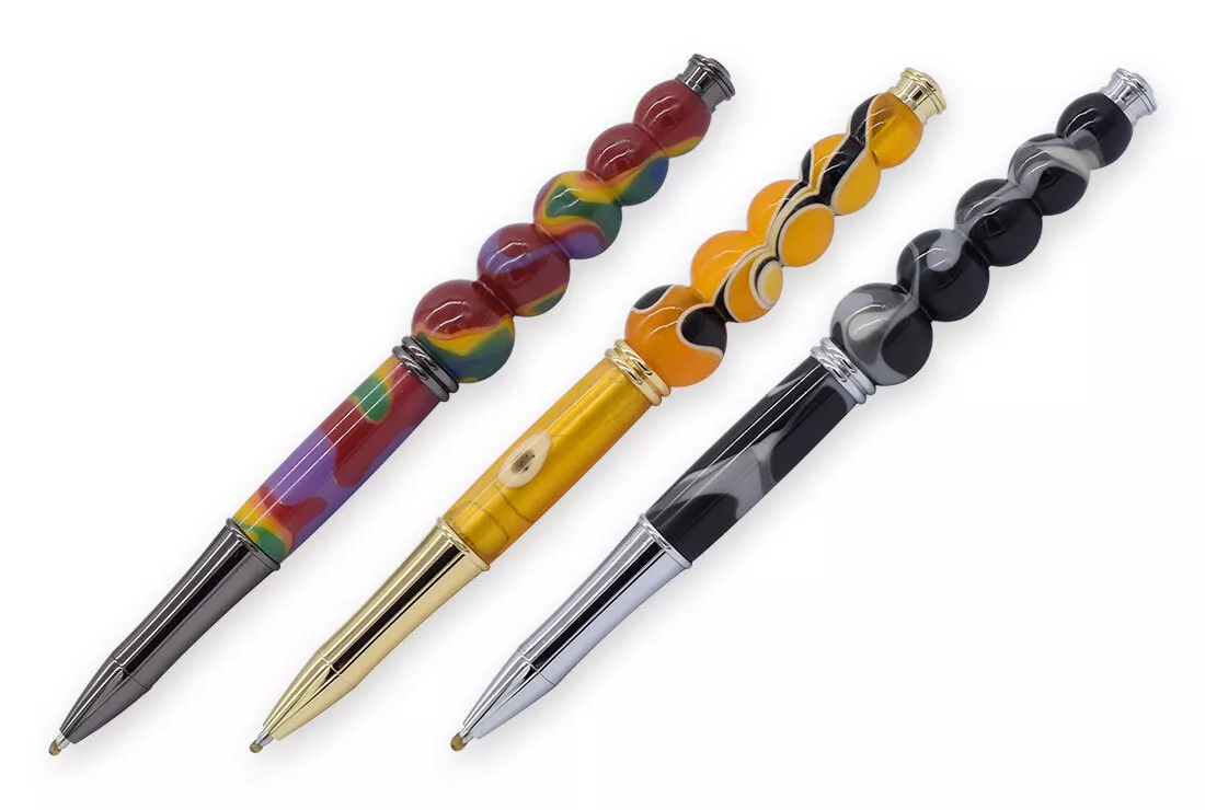 Metallic Beadable Pens, DIY Beaded Pen, Chrome Bead-able Pens