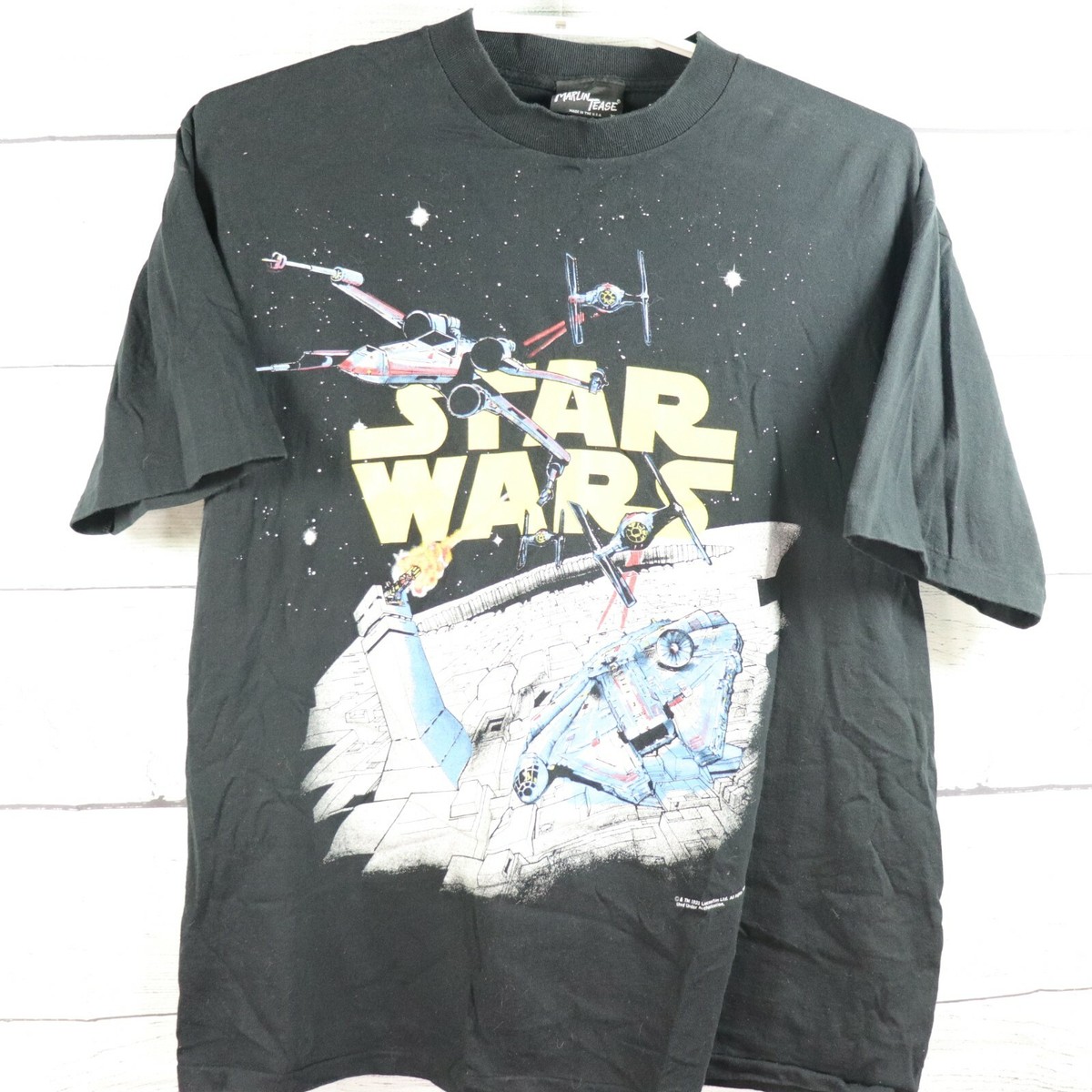 Vintage Marlin Tease T-Shirt XL Star Wars Millennium Falcon USA