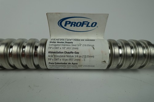 Suministro de Calentador de Agua PROFLO Acero Inoxidable Corrugado 3/4" FIP x SWT x 18" Tubo - Imagen 3 de 5