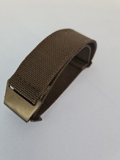 Parachute elastic NATO Strap 22 mm schwarz black PVD Schliesse Spangenband 9313