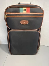 Vintage LARK Samsonite Suitcase 23” Black Upright Wheeled Rolling Luggage