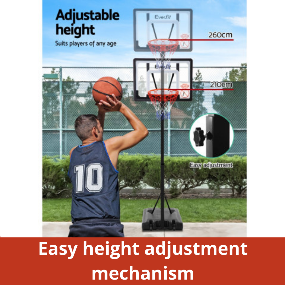 Everfit Pro Basketball Hoop Stand System Ring Backboard Net Height