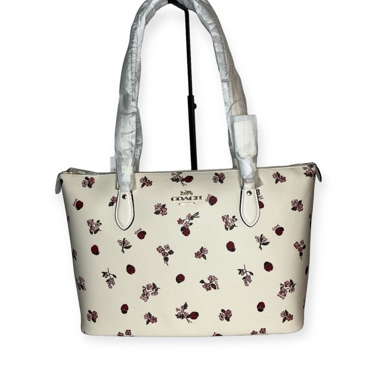 Coach Gallery Tote With Ladybug Floral Print NWT MSRP $378