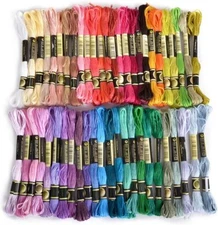 Set of 50 Skeins of Embroidery Thread - Color Assortments