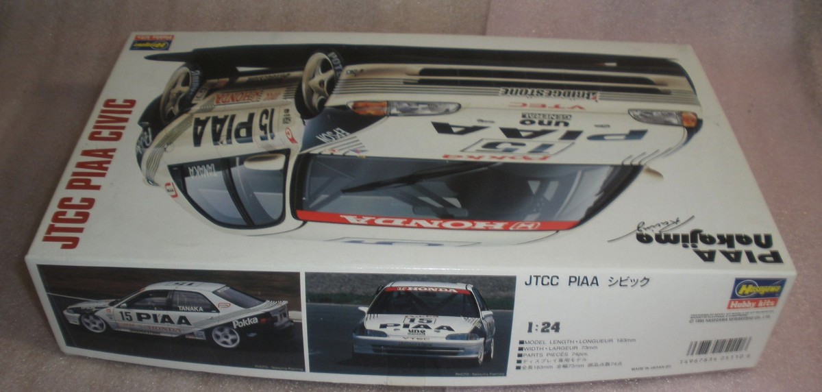 JTCC PIAA Honda Civic model kit Hasegawa Brand new in box Ultra