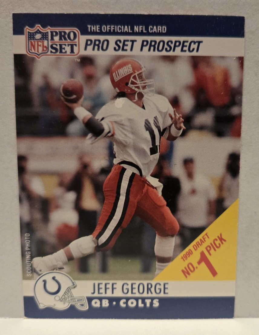 Jeff George 1990 Pro Set #669 RC Illinois Indianapolis Colts Rookie FREE to SHIP