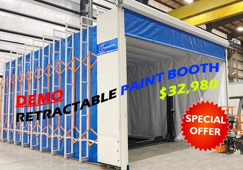 DEMO RETRACTABLE SPRAY BOOTH / UL & ETL LISTED
