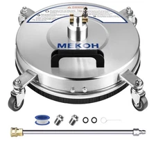 14 Pressure Washer Surface Cleaner 4500PSI, 4 Wheels Stainless Steel Power Wa...