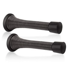 2 Pack Spring Door Stopper Oil Rubbed Bronze - 3-1/4" Flexible Spring Door St...