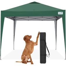 Pop Up Canopy Gazebo 3x3m Adjustable Height Event Shelter Green Quictent