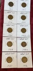 1907 Indian Cent + 1917 + 8 Other Wheat Back Pennies / Lincoln Cents, All Good.