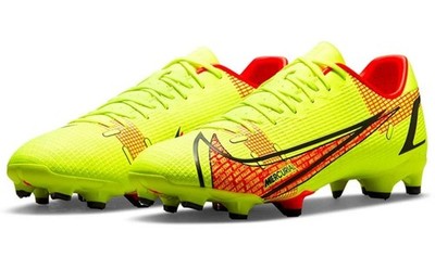 Nike Vapor 14 Academy FG/MG Volt Crimson Soccer Cleats CU5691-760 men's Size 11