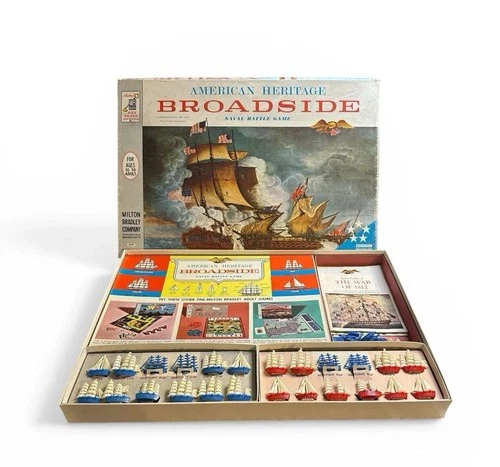 Vintage American Heritage Broadside Navel Battle Game Milton Bradley Complete