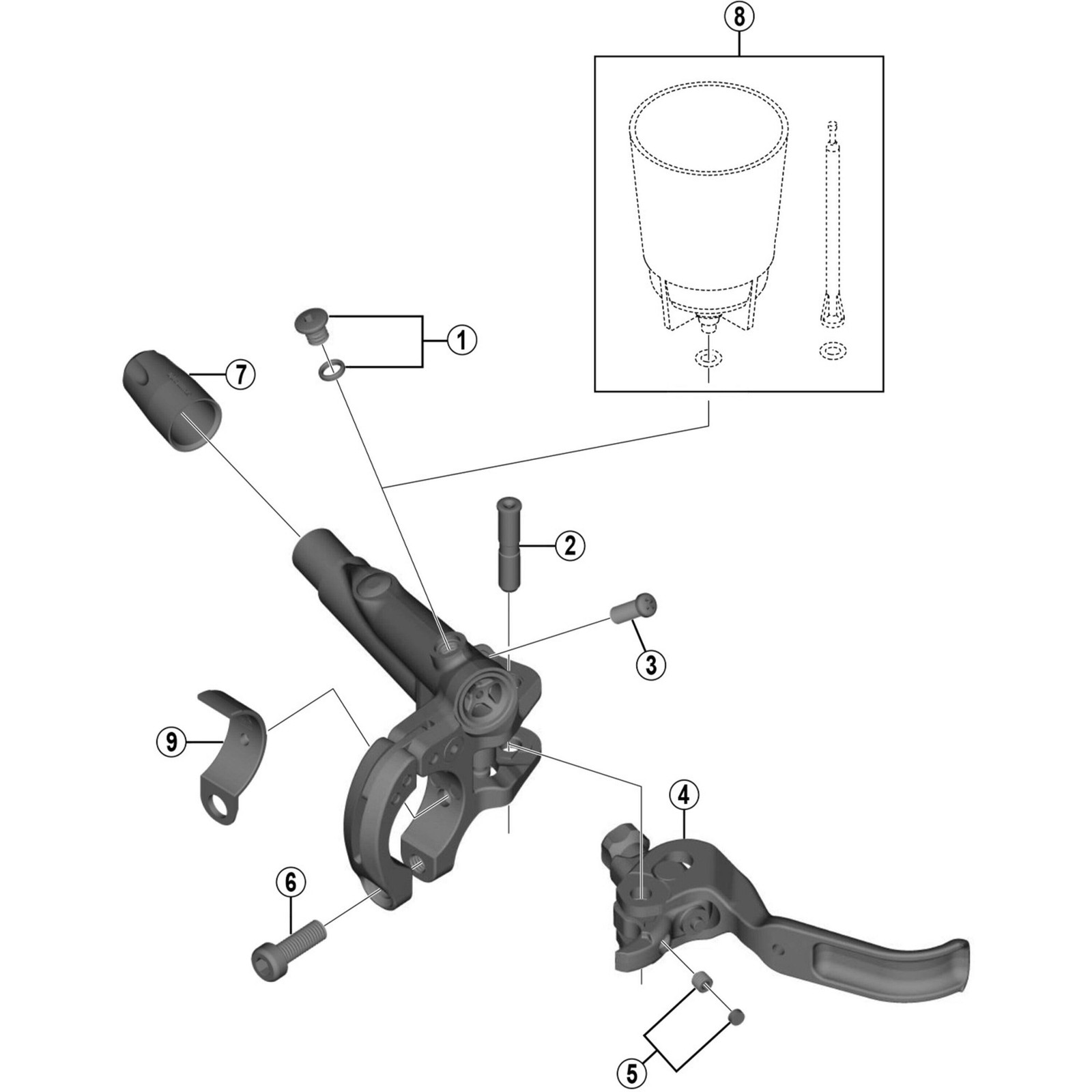 Shimano Spares BL-M9020 lever member unit