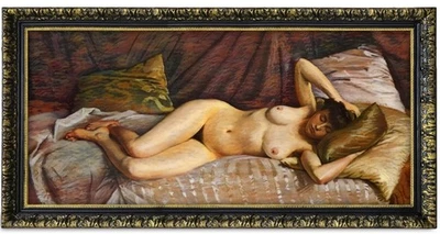 Nackte Frau art nude Gallery Bild 100x50 Erotik Akt Mit Barockrahmen 438 - Bild 1 von 4