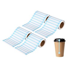 4Rolls Total 2000Pcs Tamper Evident Tape,3.9x0.5Inch Tamper Proof, Sky Blue