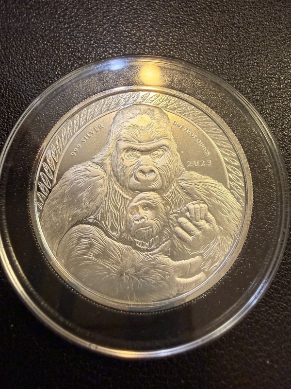 2023 Silver 1 oz Congo Gorilla BU Coin Z39