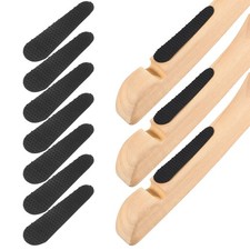 60 Pcs Clothes Hanger Grips Non-Slip Rubber 68mm Silicone Dotted Design, Black