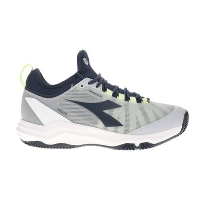 diadora Speed Blushield Fly 4 Plus Clay Tennis  Mens Grey Sneakers Athletic Shoe