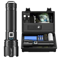 Flashlight High Lumens Rechargeable, 10000 Lumen Led Flashlights XHP70.2 USB ...