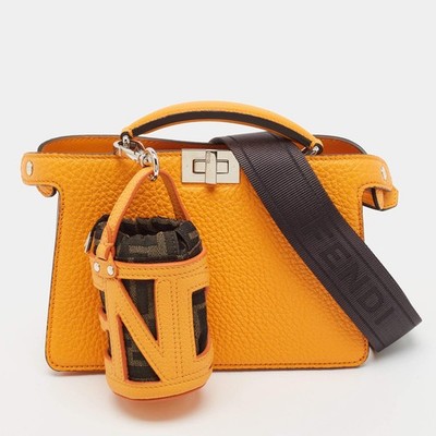 Fendi Peekaboo ISeeU XCross Orange Ledertasche