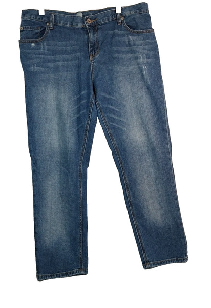 Mossimo Jeans Women's Blue Skinny Boyfriend Mid Rise Medium Wash Denim Size 14
