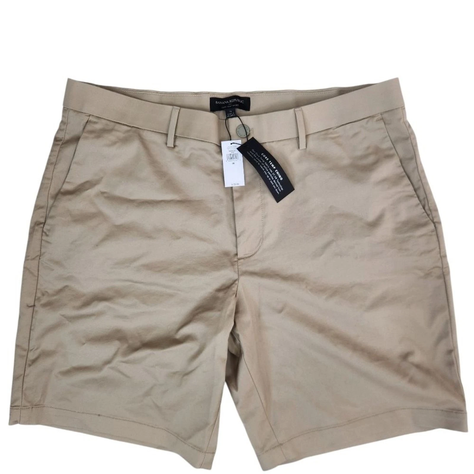 NEW Banana Republic Mens Flat Front Core Temo Chino Shorts 36