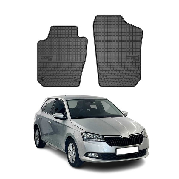 Omac Gummi FußMatten FüR Skoda Fabia Van 2014-2021 Automatten Gummi Schwarz 2Tlg-image