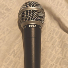 Pyle PDMIC58 Wired Dynamic Handheld Microphone, Black/Silver