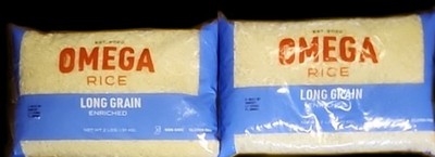 4 OMEGA LONG GRAIN ENRICHED WHITE RICE 32oz EACH BEST BY 7/26 FREE SHIPPING USA