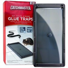 Catchmaster Rat, Snake and Mouse Traps 8Pk, Large Bulk Glue Rat Traps for Hom...