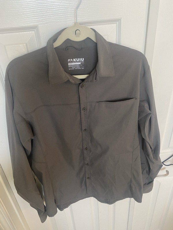 KUIU ANTERO Men's LS Toray Fabric Wicking + Makspec  Shirt Large Gray