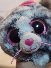 Ty Beanie Boos WILLOW Grey Tabby Cat - Retired Justice Store Exclusive 6"