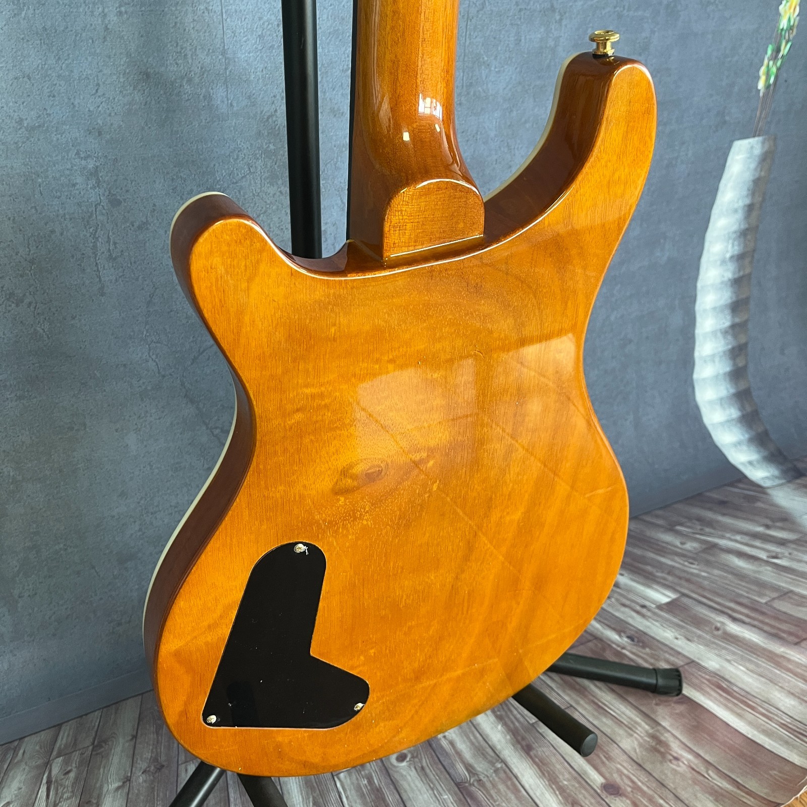 US Warehouse PRS Custom 24 Electric Guitar Blue Flame Top Gold Hardware