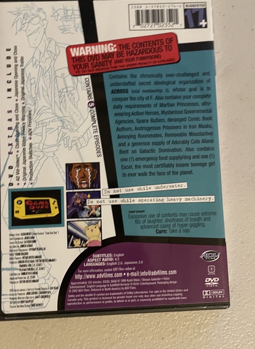Excel Saga DVD 1999 Volume 1 ADV Films Anime Comedy | eBay
