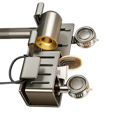 Stable Bathroom Hair Dryer Hanger Multifunctional Wall Mount Hair Dryer Holder