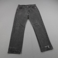 Vintage Levis Jeans Mens 33x30 Gray Denim 501 Button Fly Distressed Thrashed 80s
