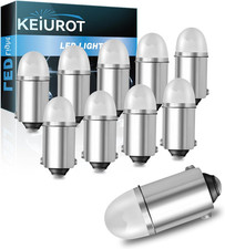 BA9S Led Bulb 53 57 Car Dome Map Light Bulb White 12V Pack of 10