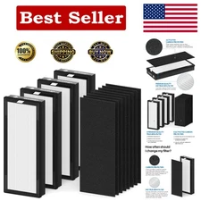 Cost-Effective 4 HEPA Filters + 8 Carbon Pre-Filters for VEVA 8000 Air Purifier