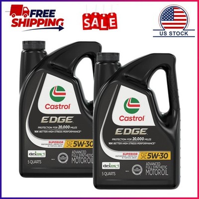 2 Pack, Castrol EDGE 5W-30 Advanced Full Synthetic Motor Oil, 5 Quarts
