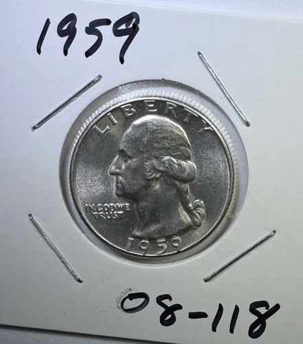 1959 25c SILVER Washington Quarter UNCIRCULATED (08-118)