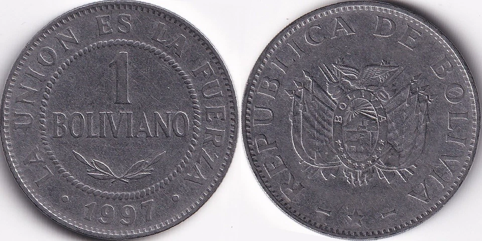 1 Boliviano 1997 Bolivie Bolivia - Armoiries - Photo 1/1