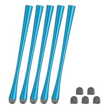 5 Pcs Slim Waist Stylus Pens, 2 in 1 Universal Capacitive Stylus, Blue